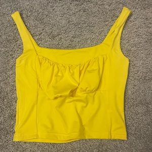 yellow crop top